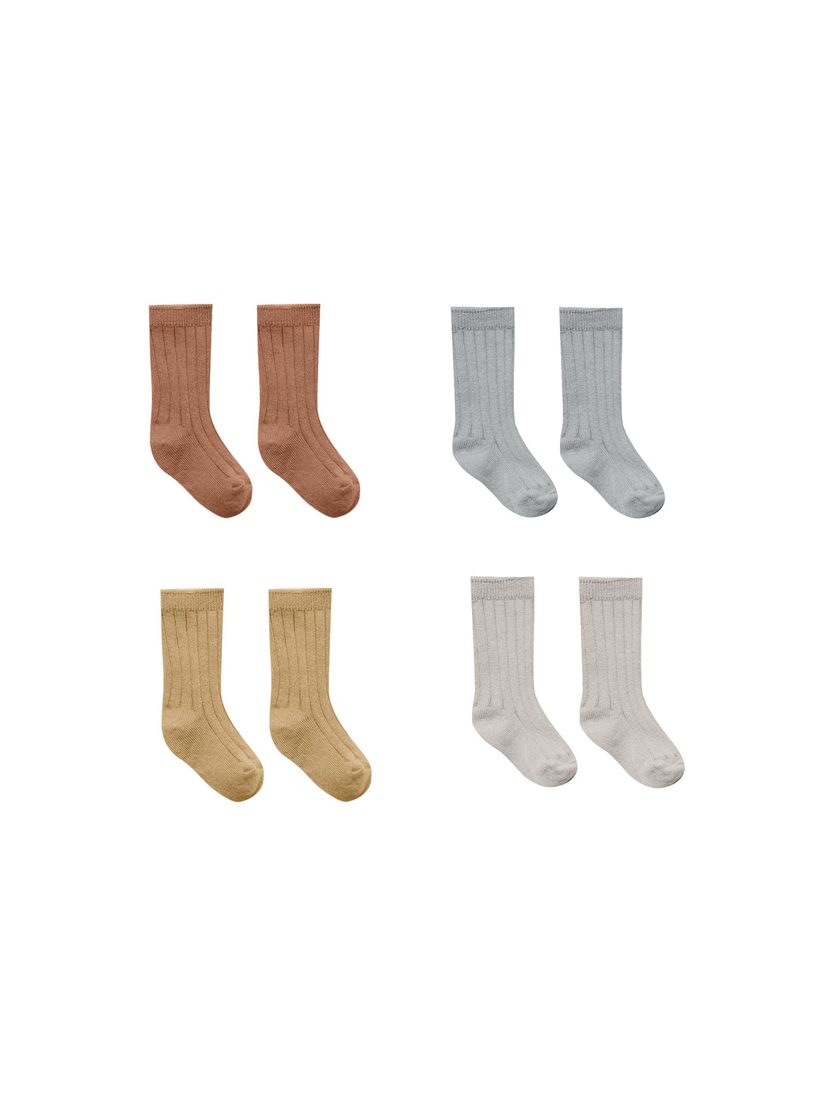 Socks Set | Clay, Dusty Blue, Honey, Ash