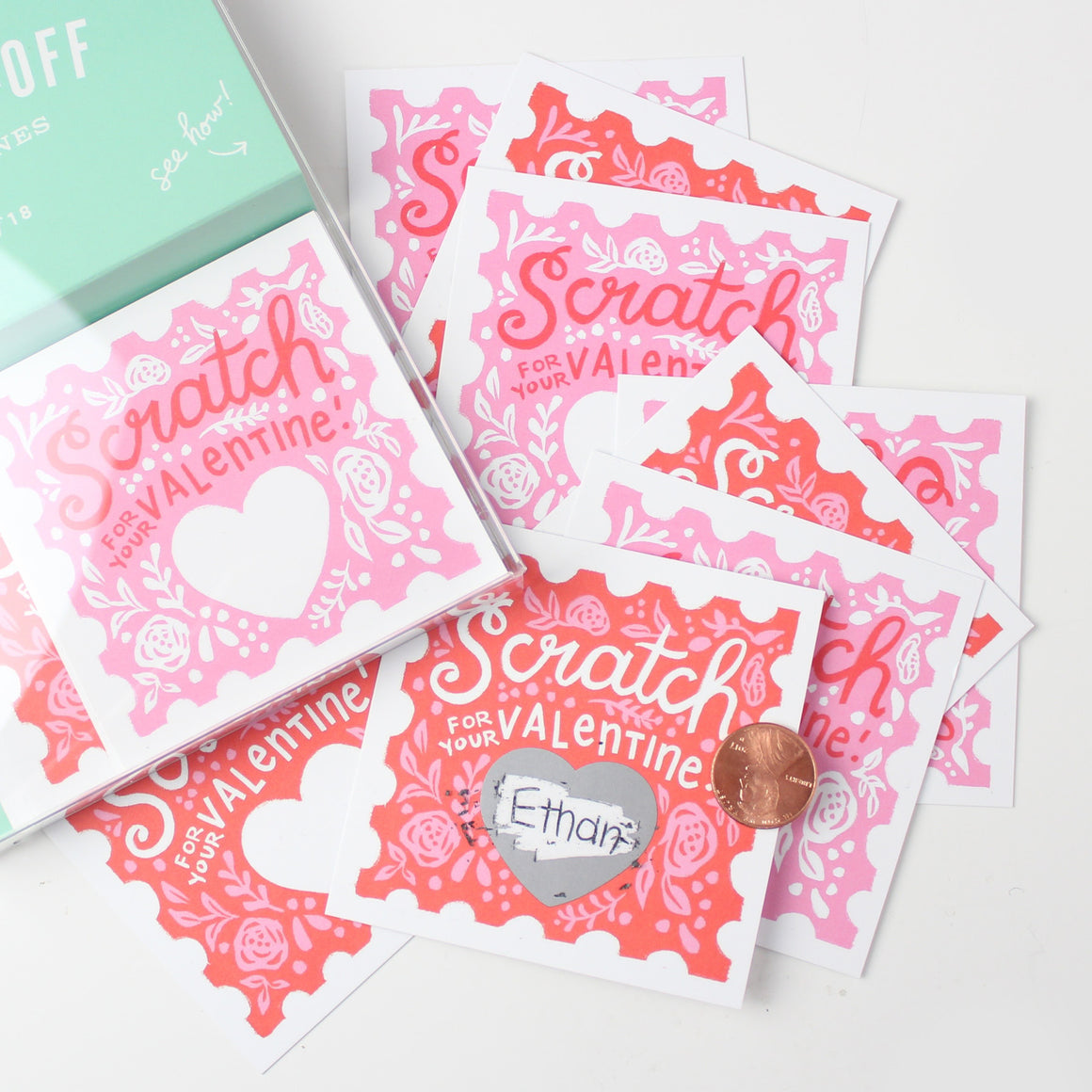 Scratch-Off Valentines | Floral